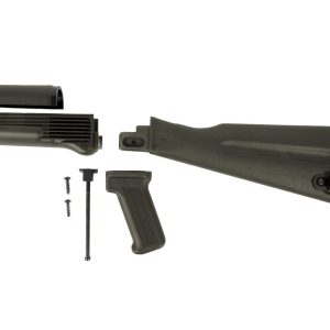 Arsenal 4 Piece OD Green Warsaw Length Mil Spec Buttstock Set for Stamped Receivers with Hardware