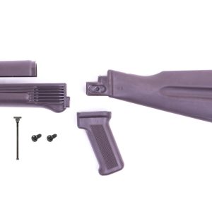 Arsenal 4-Piece Mil-Spec Warsaw Length Plum Polymer Buttstock Set for Stamped Receivers with Hardware