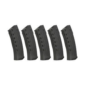 Arcturus AK12 550 Round Hi-Capacity Airsoft EMM Magazine 5 Pack, Black
