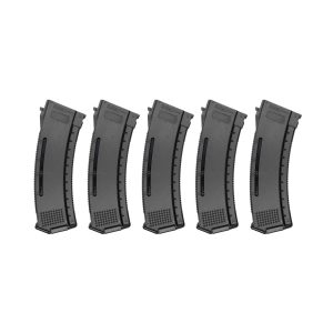 Arcturus Tactical AKM/AK74/AK12 Series 30/130rd Mid-Cap Airsoft Magazine, 5 Pack, Black Arcturus Tactical AKM/AK74/AK12 Series 30/130rd Mid-Cap Airsoft Magazine, 5 Pack, Black