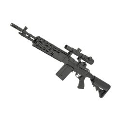 CYMA Sport Full Metal M14 EBR Designated Marksman AEG Airsoft Rifle, Black 4