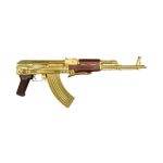 E&L AKMS 24K Gold Plated 10 Years Anniversary Limited Edition Airsoft AEG Rifle, Two-Tone 2