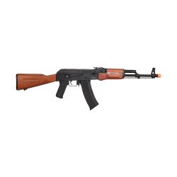 Lancer Tactical AK-74N AEG Airsoft Rifle, Metal Body, Real Wood Furniture