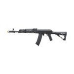 Lancer Tactical AK74 Full Metal Airsoft Rifle w/ 10.5 inch CNC M-LOK Handguard and Delta Stock, Black