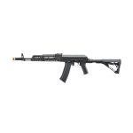 Lancer Tactical AK74 Full Metal Airsoft Rifle w/ 10.5 inch CNC M-LOK Handguard and Delta Stock, Black