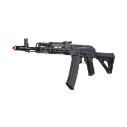 Lancer Tactical AK74 Full Metal Airsoft Rifle w/ 10.5 inch CNC M-LOK Handguard and Delta Stock, Black